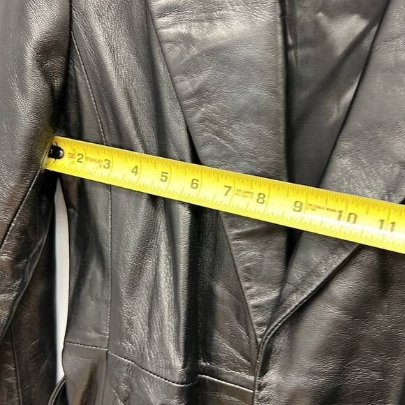 NWT PELLE STUDIO Wilson’s Leather Women’s Black Belted Leather Jacket Size M - Picture 11 of 12